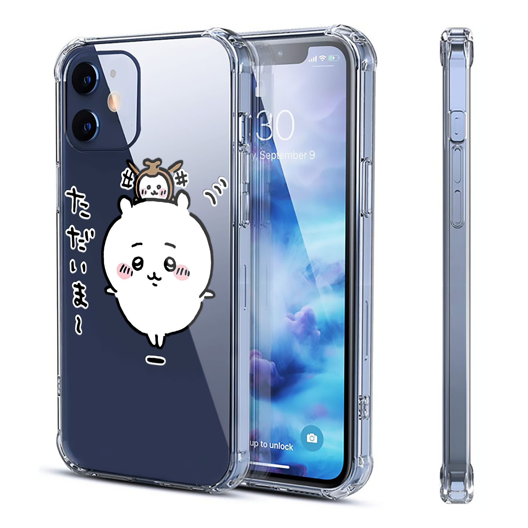 （画像用） ちいかわ ちいかわ Chii-kawa chiikawa 【iPhone 12シリーズ対応】透明スマホケース（クリアソフトケース）